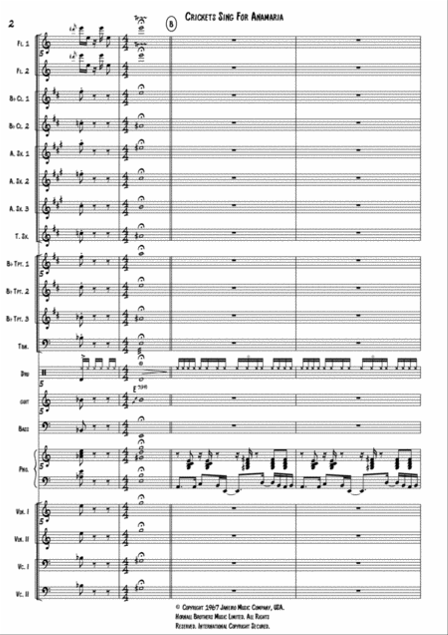 Crickets Sing For Anamaria Large Ensemble scores gallery preview page 3
