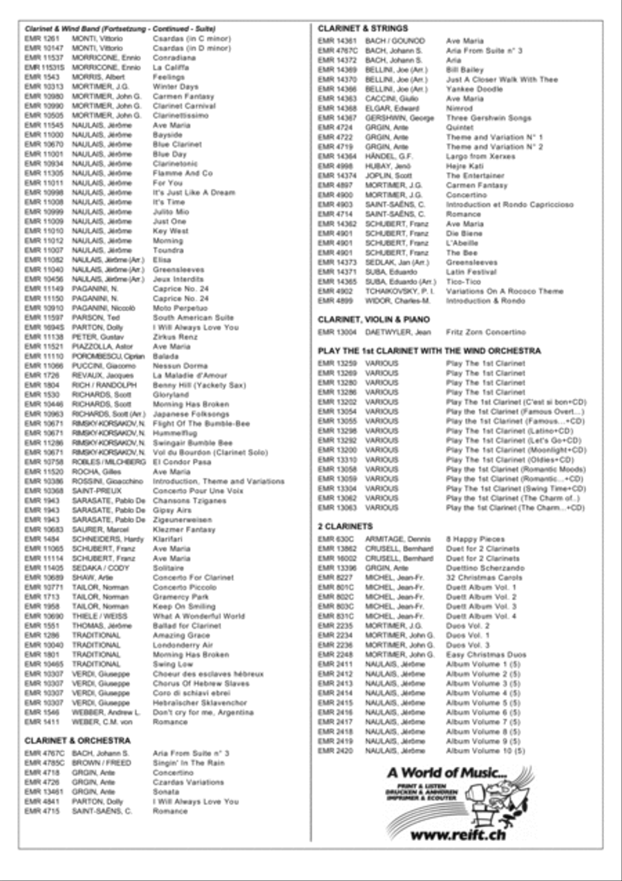 Movie Sequences Movie Sequences Clarinet Quintet scores gallery preview page 5