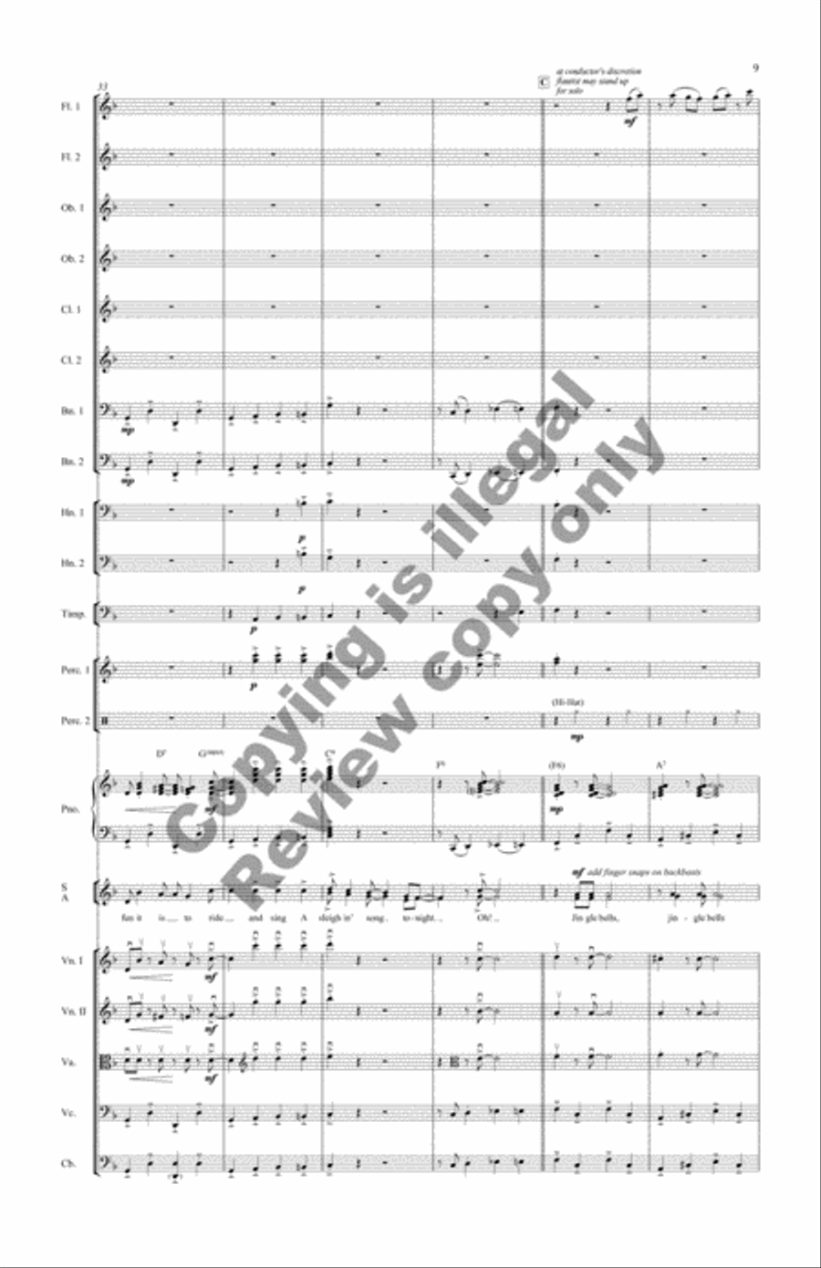 Jingle Bell Swing! (Additional Full Score) Choir scores gallery preview page 8
