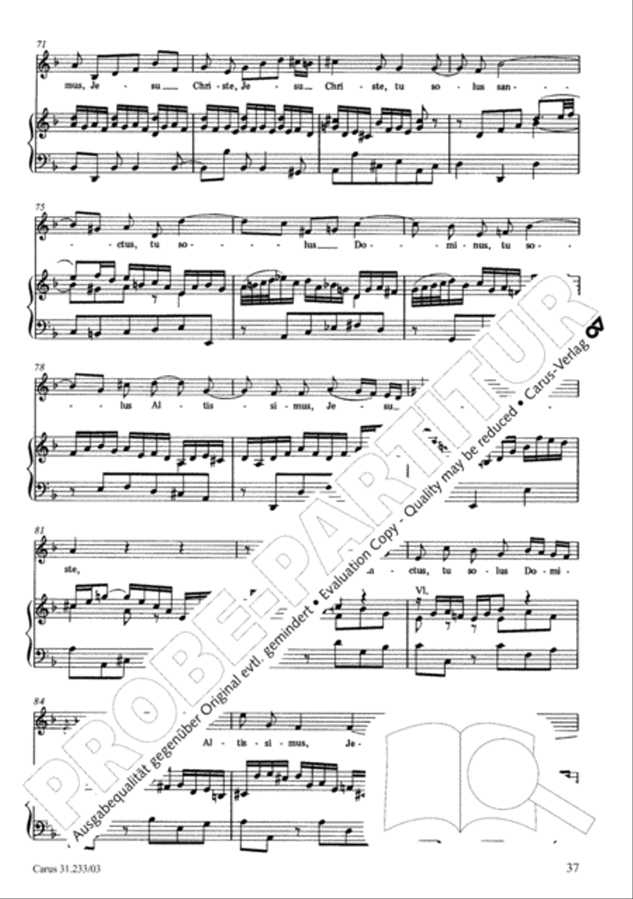 Mass in F major 4-Part scores gallery preview page 41