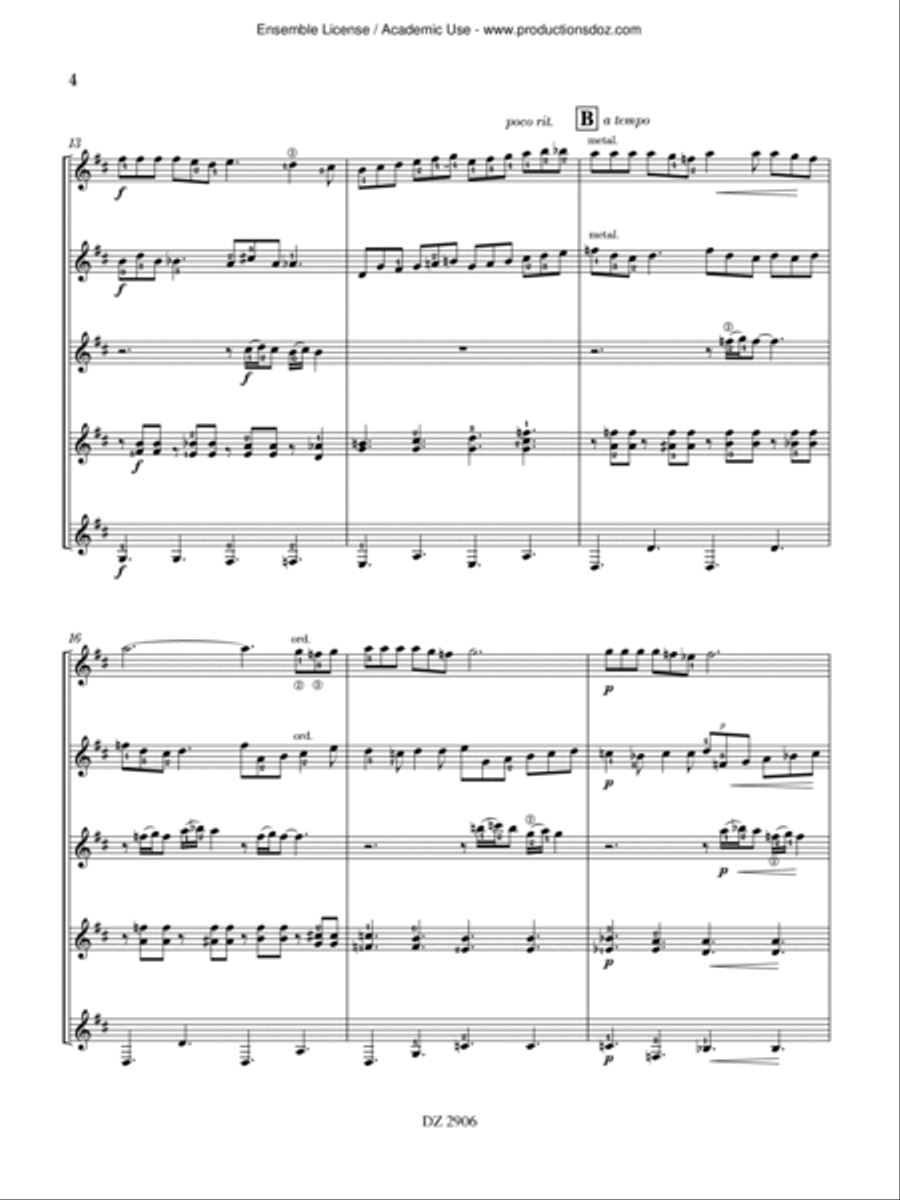 La valse sans fin Guitar Ensemble scores gallery preview page 4