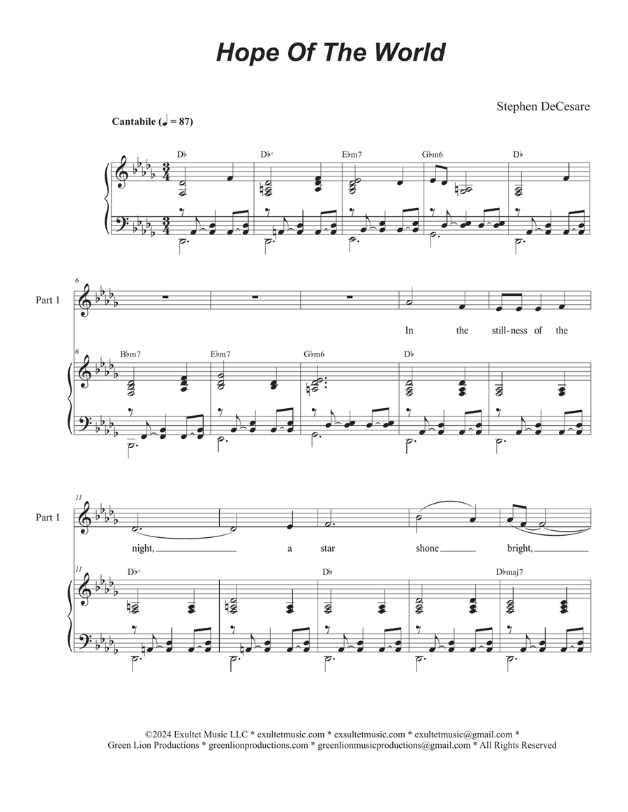 Hope Of The World (2-part choir)