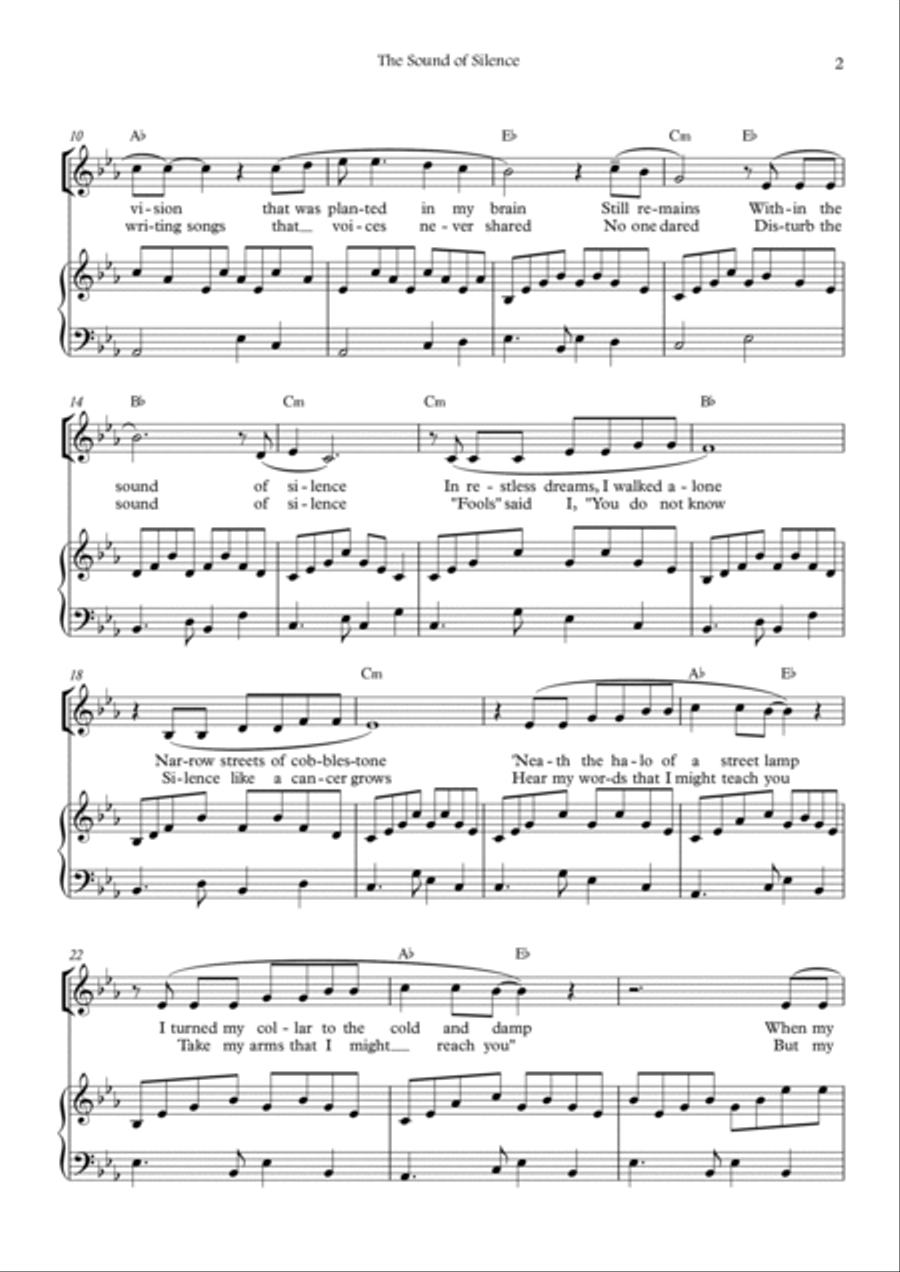 The Sound Of Silence Voice scores gallery preview page 2