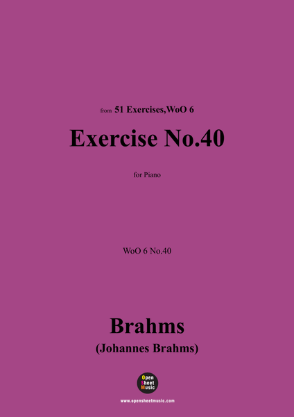Brahms-Exercise No.40,WoO 6 No.40,for Piano image number null