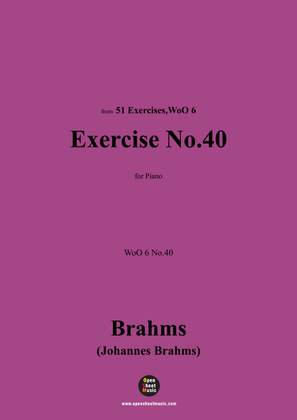Brahms-Exercise No.40,WoO 6 No.40,for Piano
