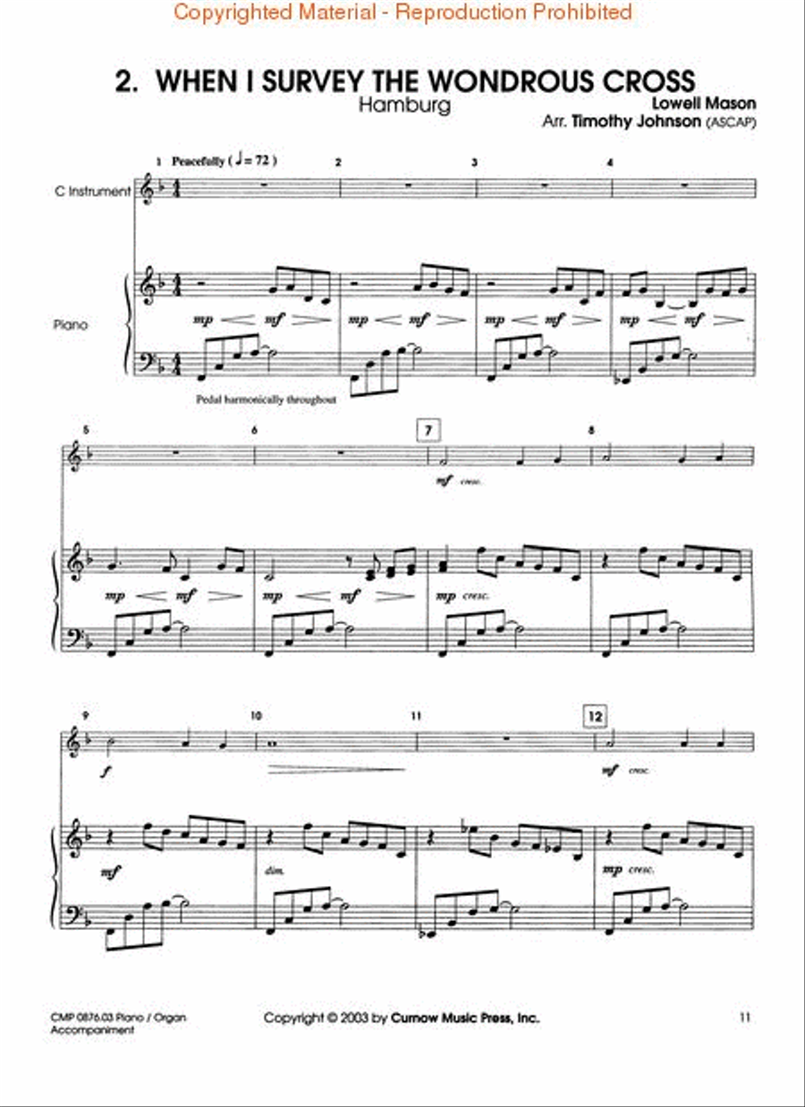 Easy Great Hymns Organ scores gallery preview page 3