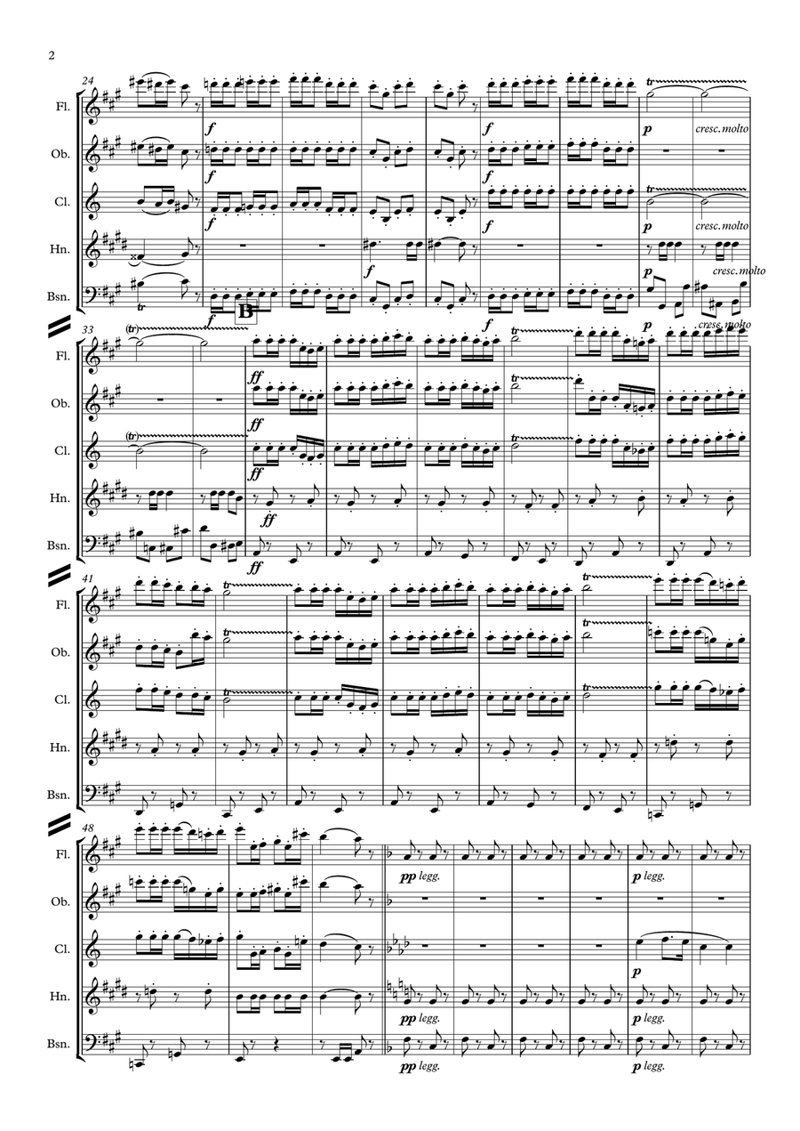 Bizet: Finale: Les Toréadors (Carmen Suite No. 1) - wind quintet Woodwind Quintet scores gallery preview page 2