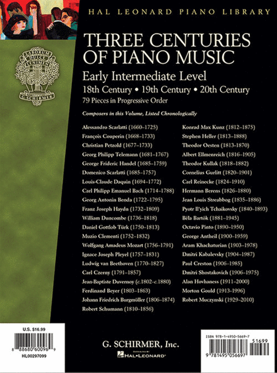 Three Centuries of Piano Music: 18th, 19th & 20th Centuries Piano Solo scores gallery preview page 7