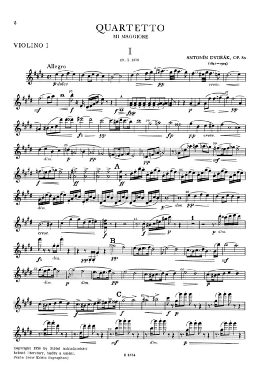 Streichquartett no. 8 E-Dur, op. 80