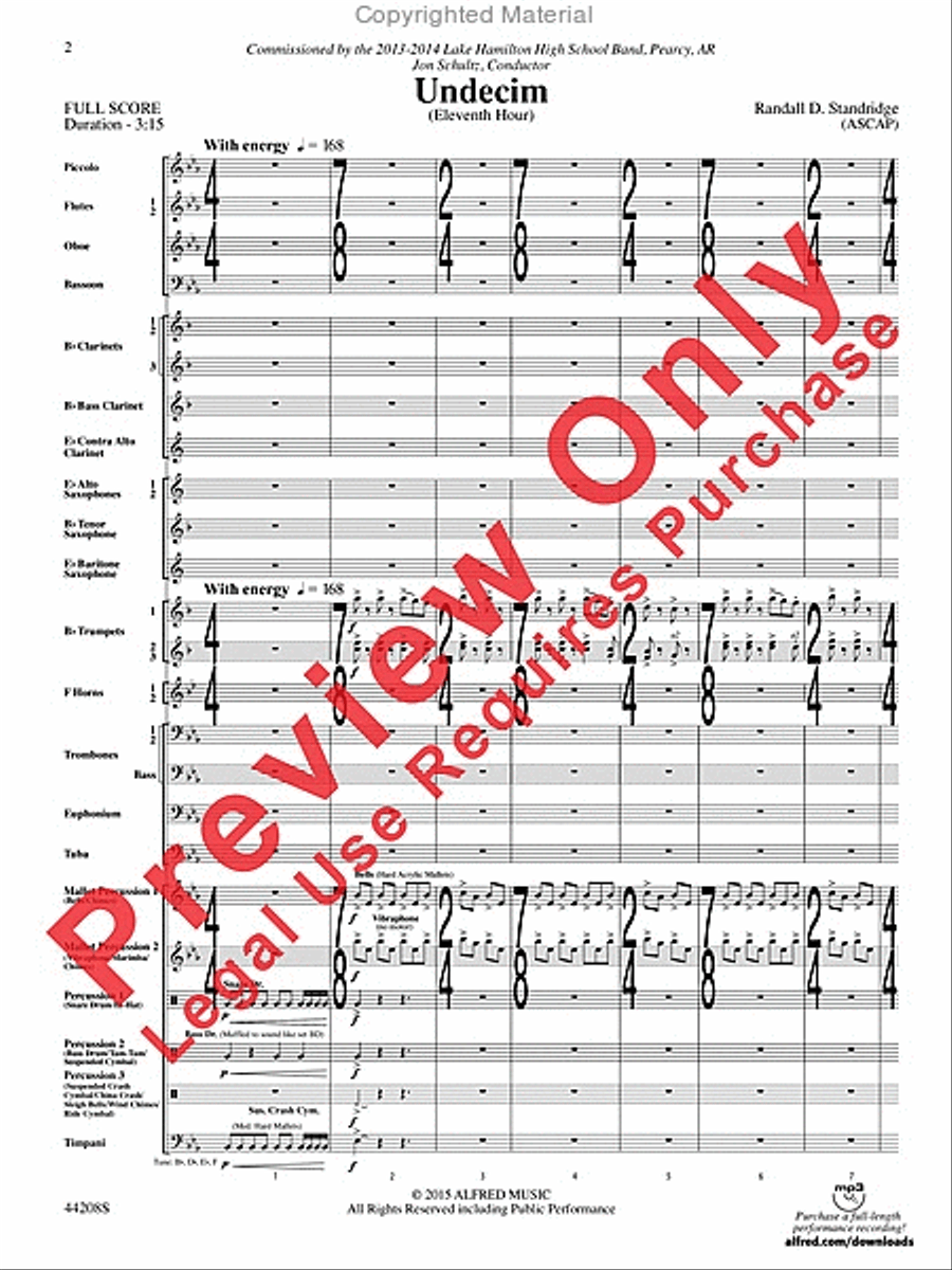 Undecim Undecim Concert Band scores gallery preview page 3