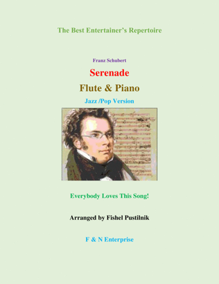 Book cover for "Serenade" by Schubert-Piano Background for Flute and Piano