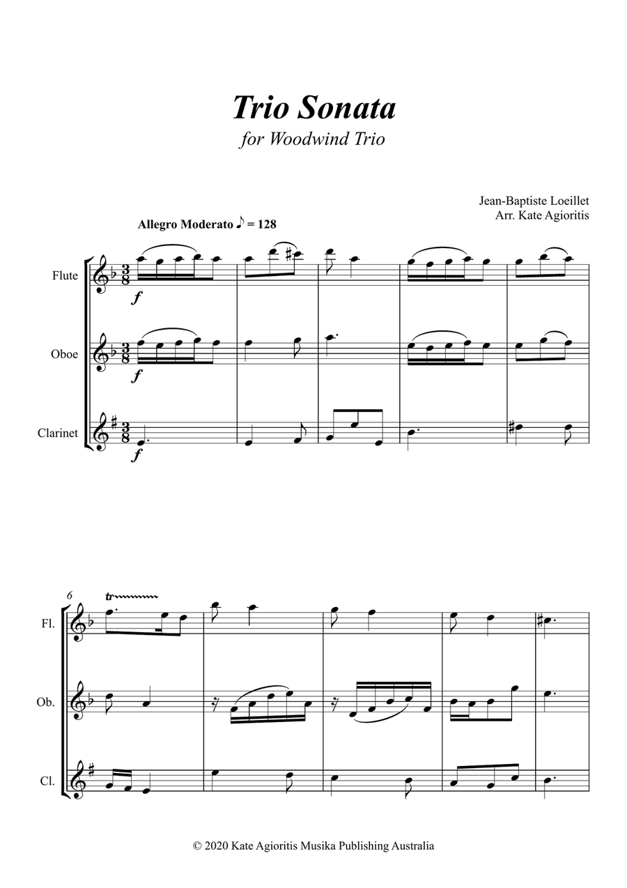Trio Sonata - Woodwind Trio Trio Sonata - Woodwind Trio Woodwind Trio scores gallery preview page 3