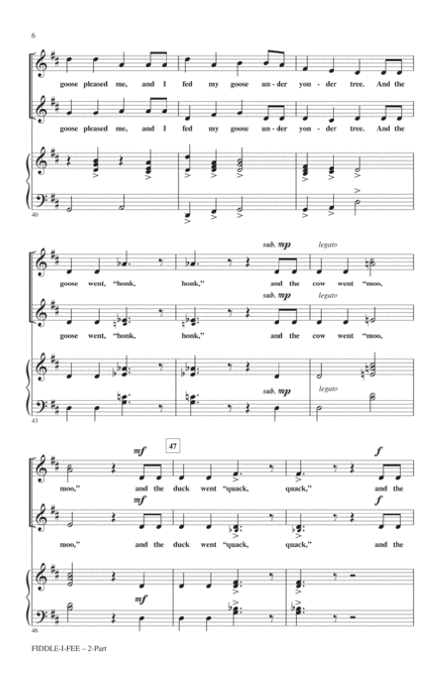 Fiddle-I-Fee 2-Part scores gallery preview page 5