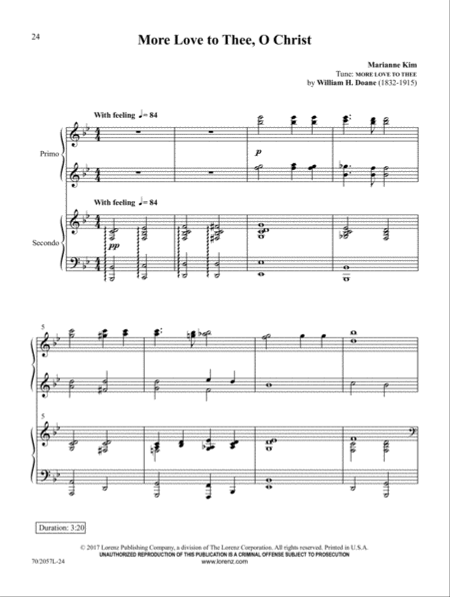 Everlasting Arms Piano Duet scores gallery preview page 11