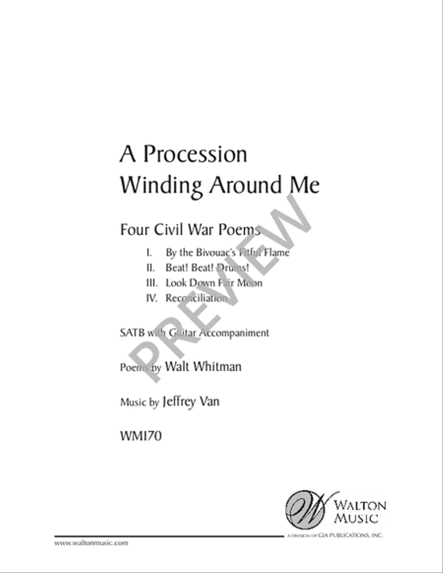 A Procession Winding Around Me (Vocal Score) 4-Part scores gallery preview page 3