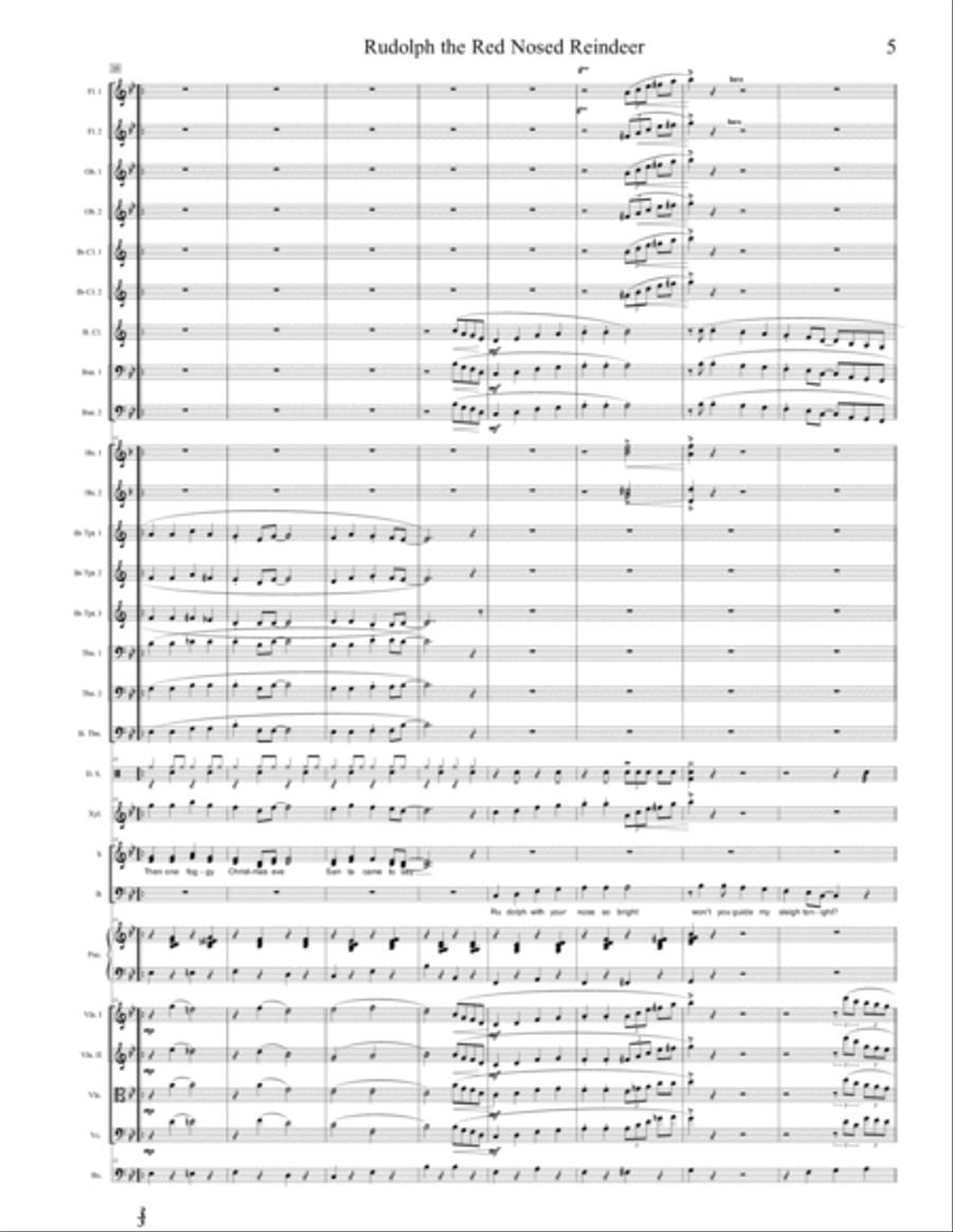 Rudolph The Red-nosed Reindeer Full Orchestra scores gallery preview page 6