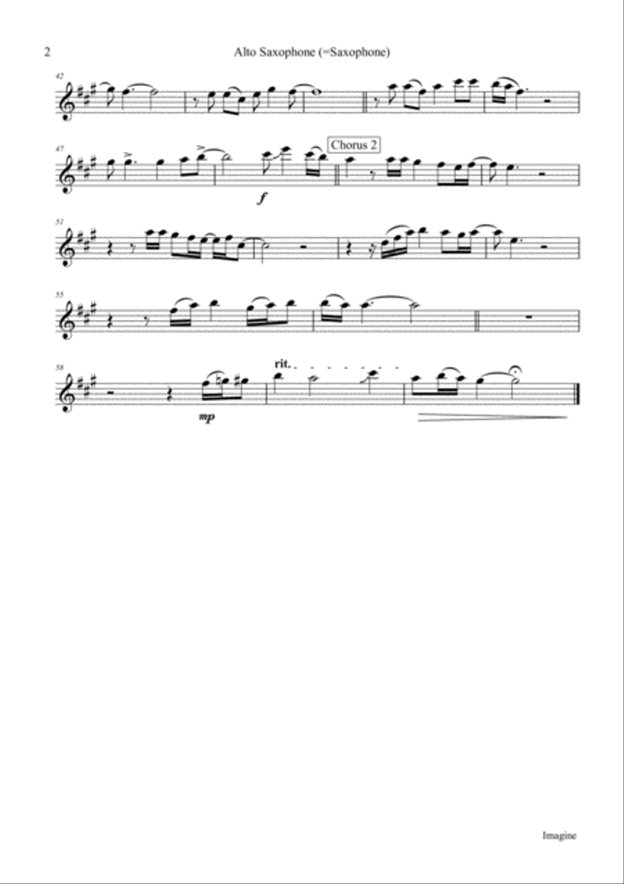 Imagine Saxophone Quartet scores gallery preview page 5