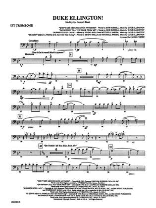Book cover for Duke Ellington! (Medley for Concert Band): 1st Trombone