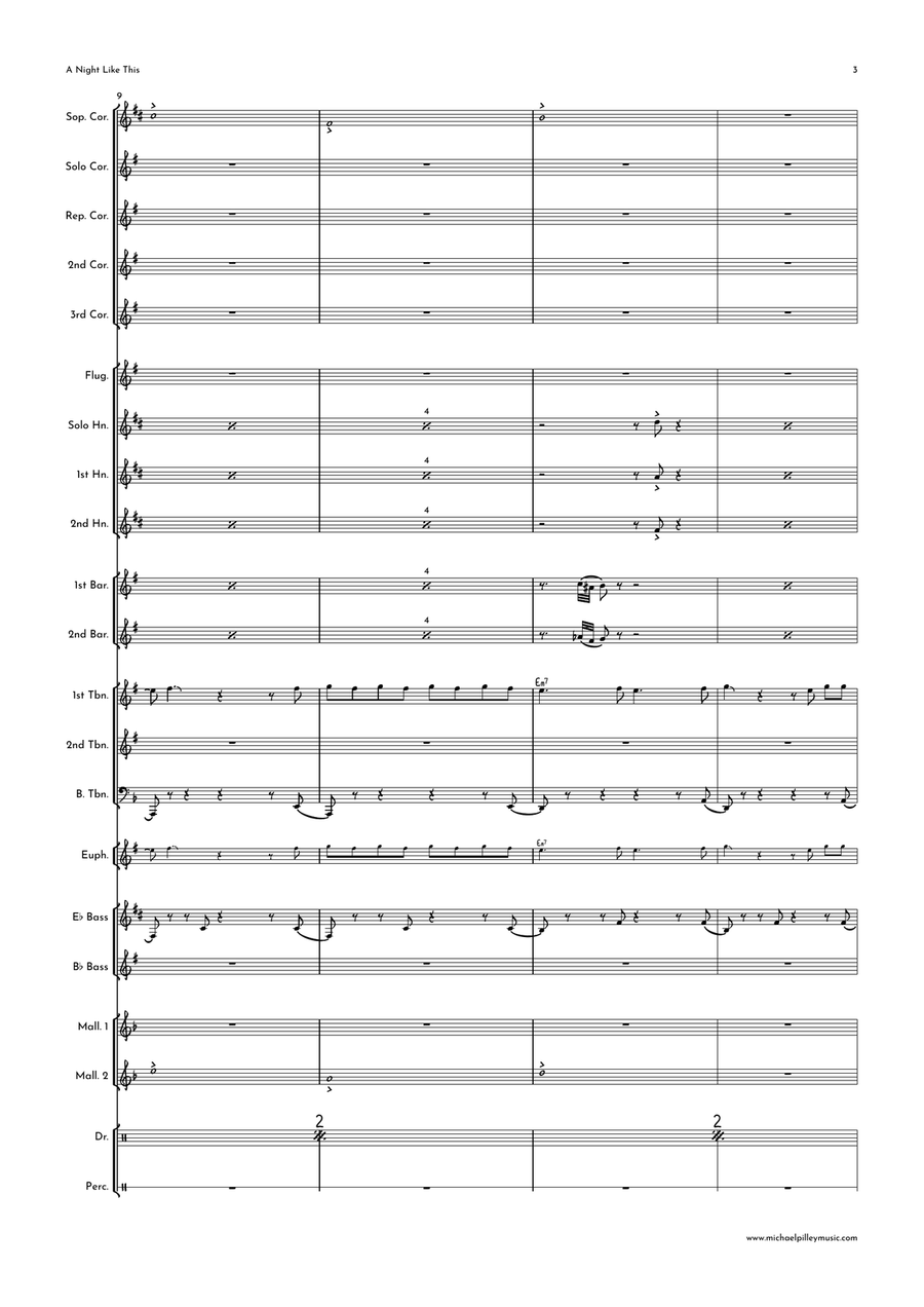 A Night Like This Brass Band scores gallery preview page 4