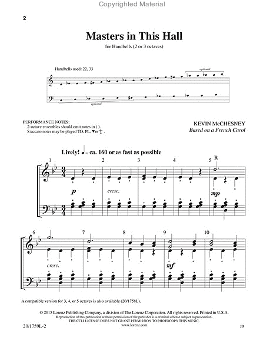 Masters In This Hall 3-Octaves scores gallery preview page 2