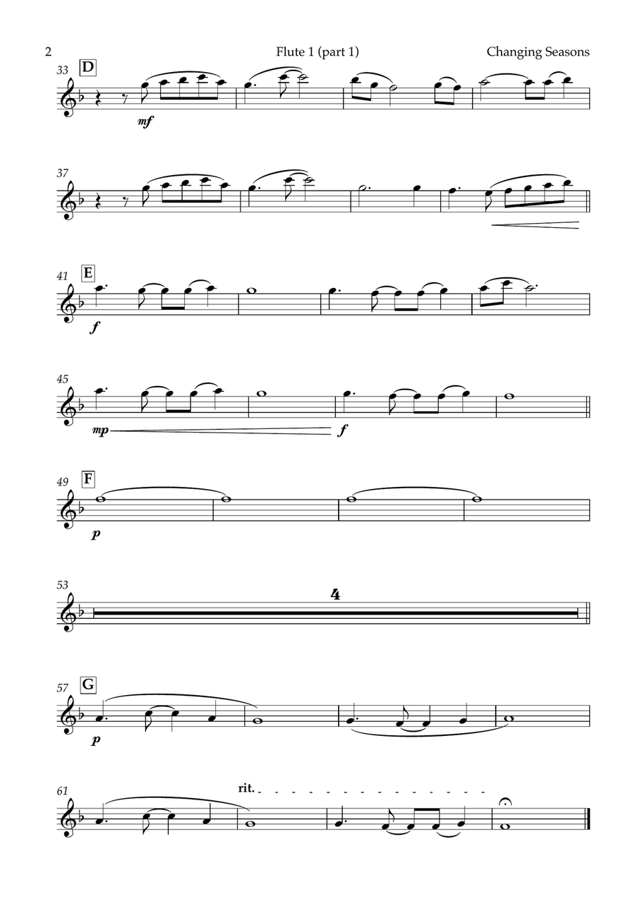 Changing Seasons (school/training ensemble) Woodwind Ensemble scores gallery preview page 6