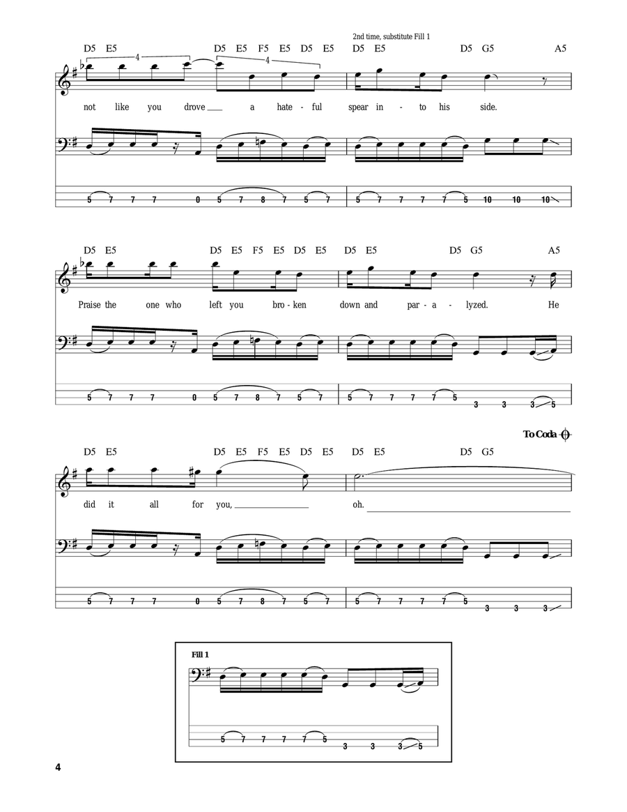 Judith Bass Guitar Tablature scores gallery preview page 4