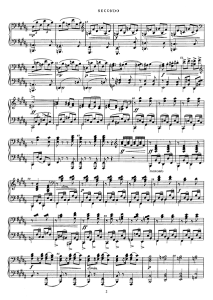 Dvorak Slavonic Dance, Op.72, No.1, for piano duet, PD891