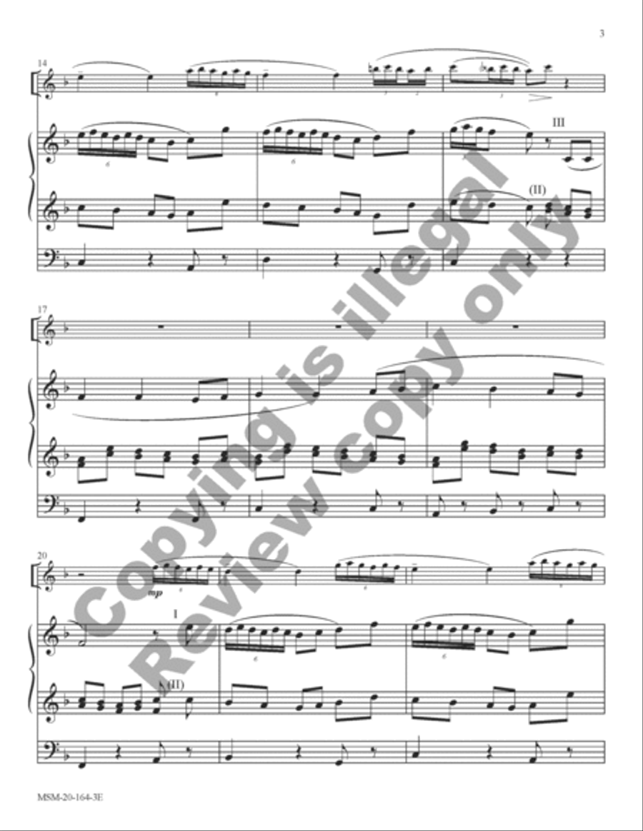Three Carols for Oboe and Organ Oboe scores gallery preview page 18