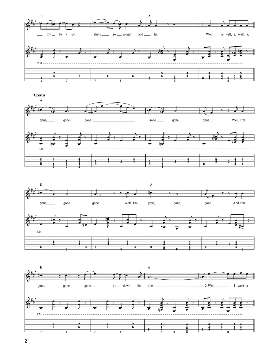 Gone, Gone, Gone Gone, Gone, Gone Acoustic Guitar scores gallery preview page 2