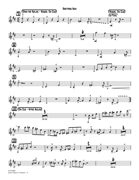 Seven Steps To Heaven - Baritone Sax