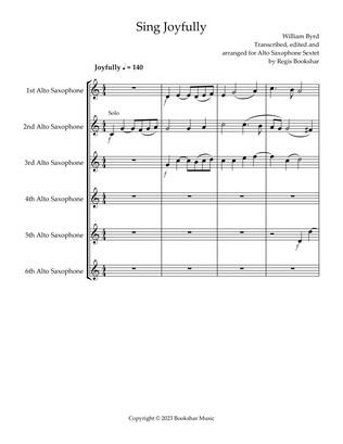 Sing Joyfully (Eb) (Alto Saxophone Sextet)