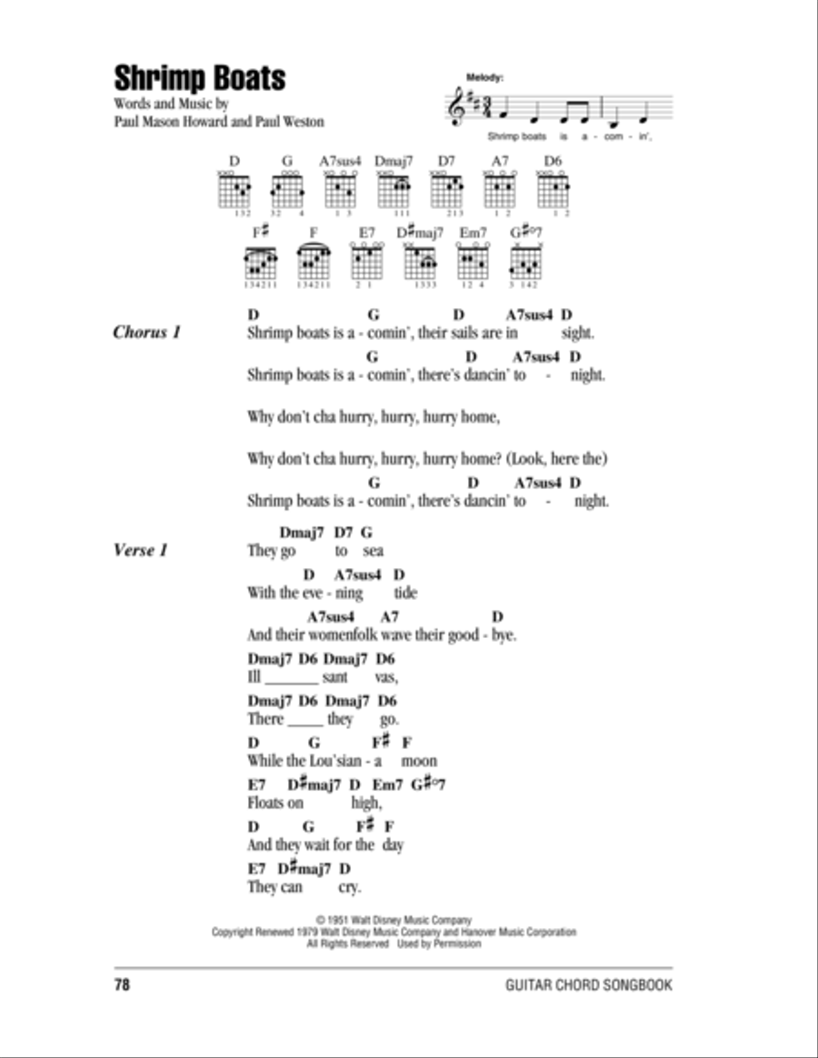 Shrimp Boats Acoustic Guitar scores gallery preview page 1