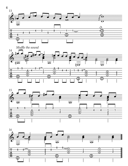 Gnossienne No. 3 (Tablature + Sheet Music) image number null