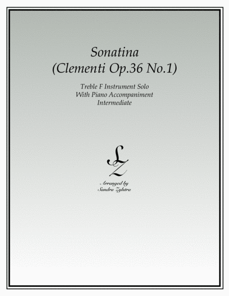 Sonatina-Clementi (Op. 36, No. 1) (treble F instrument solo) image number null