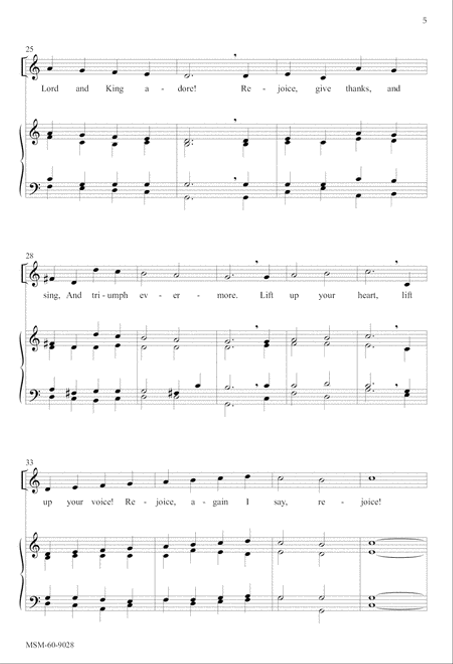 Rejoice, the Lord is King! 4-Part scores gallery preview page 4