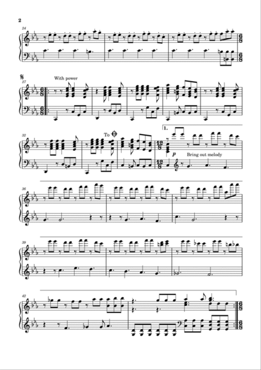Myst III Exile Main Theme Piano Solo scores gallery preview page 2
