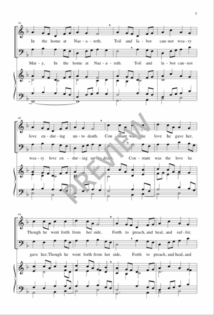 Sing of Mary Sing of Mary 4-Part scores gallery preview page 5
