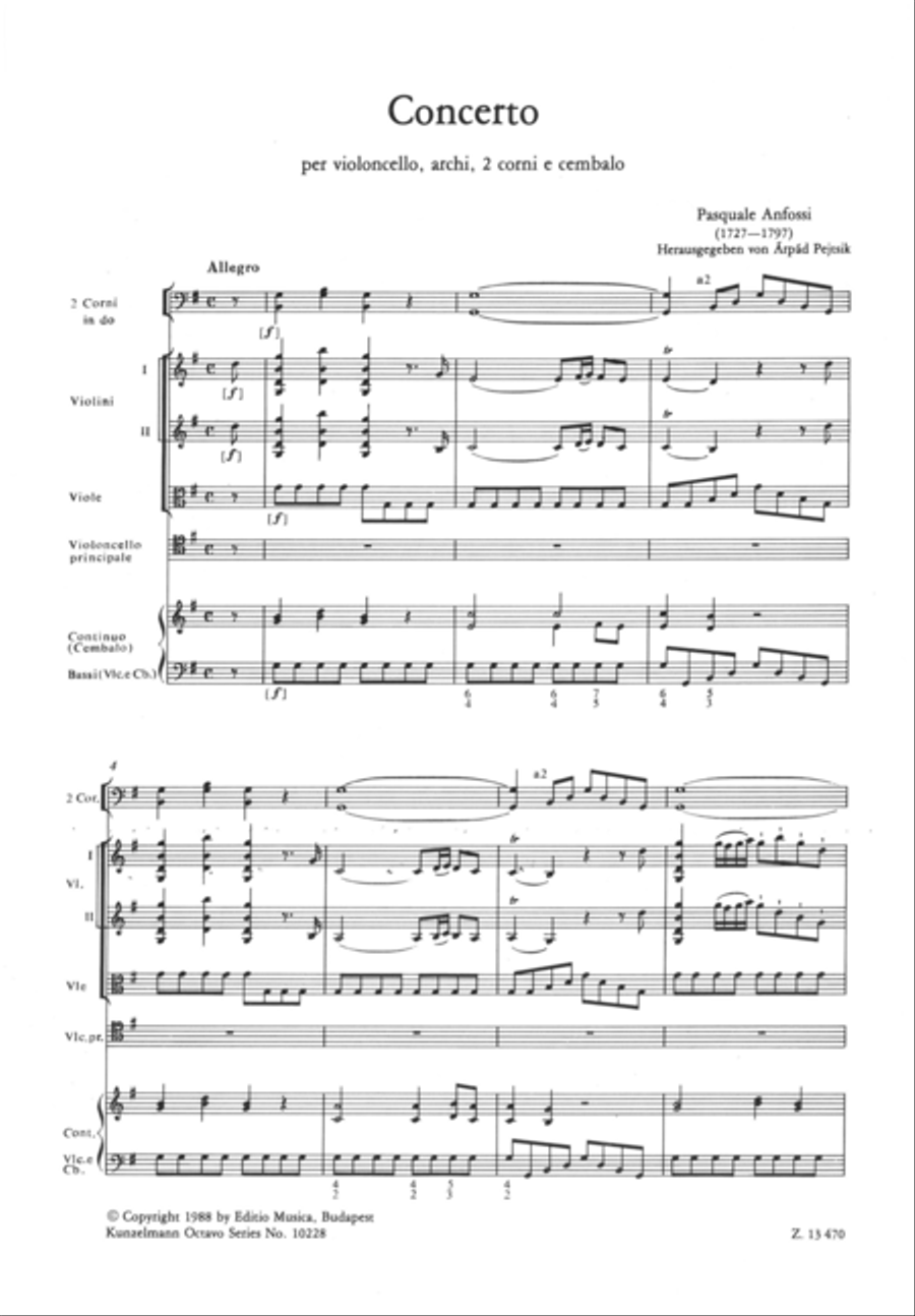 Concerto for cello Harpsichord scores gallery preview page 2