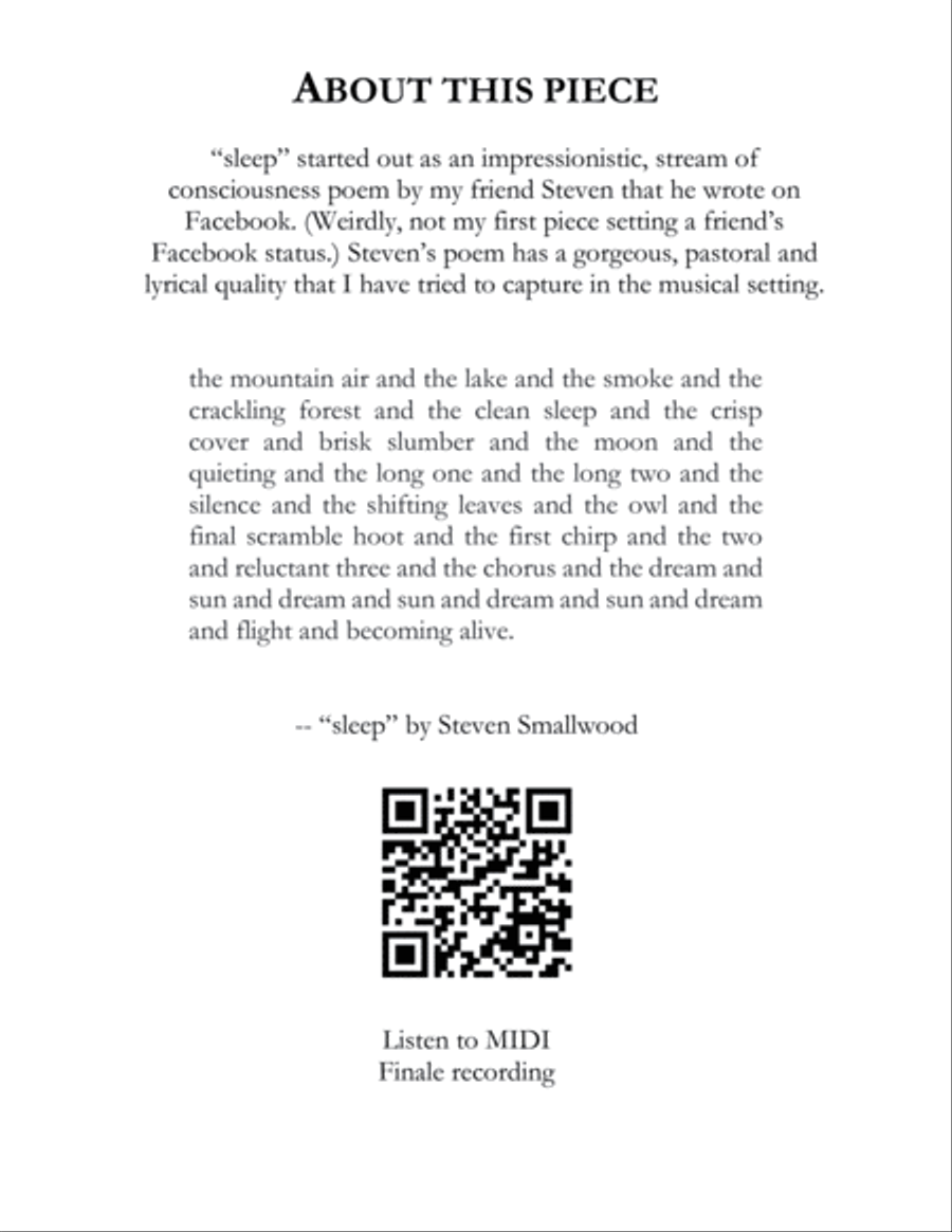 sleep - SATB divisi Divisi scores gallery preview page 2