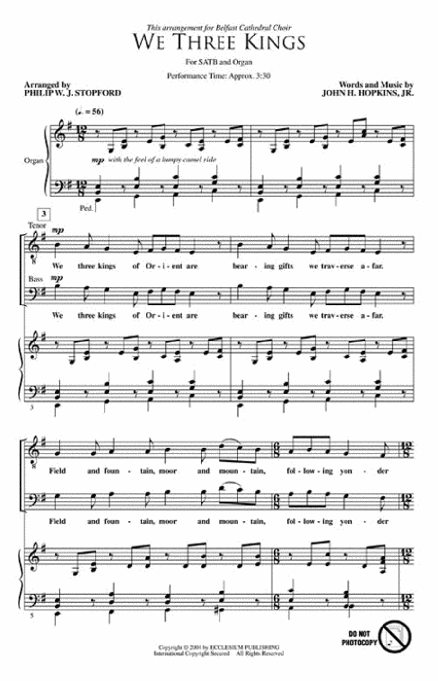 We Three Kings 4-Part scores gallery preview page 2