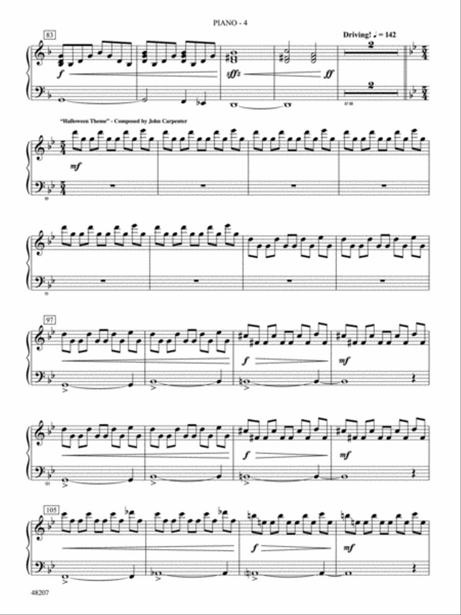 At the Movies: Haunted Nights: Piano Accompaniment Concert Band scores gallery preview page 4