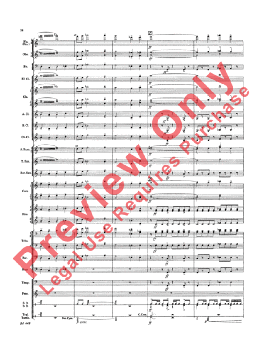 Overture Jubiloso Concert Band scores gallery preview page 39