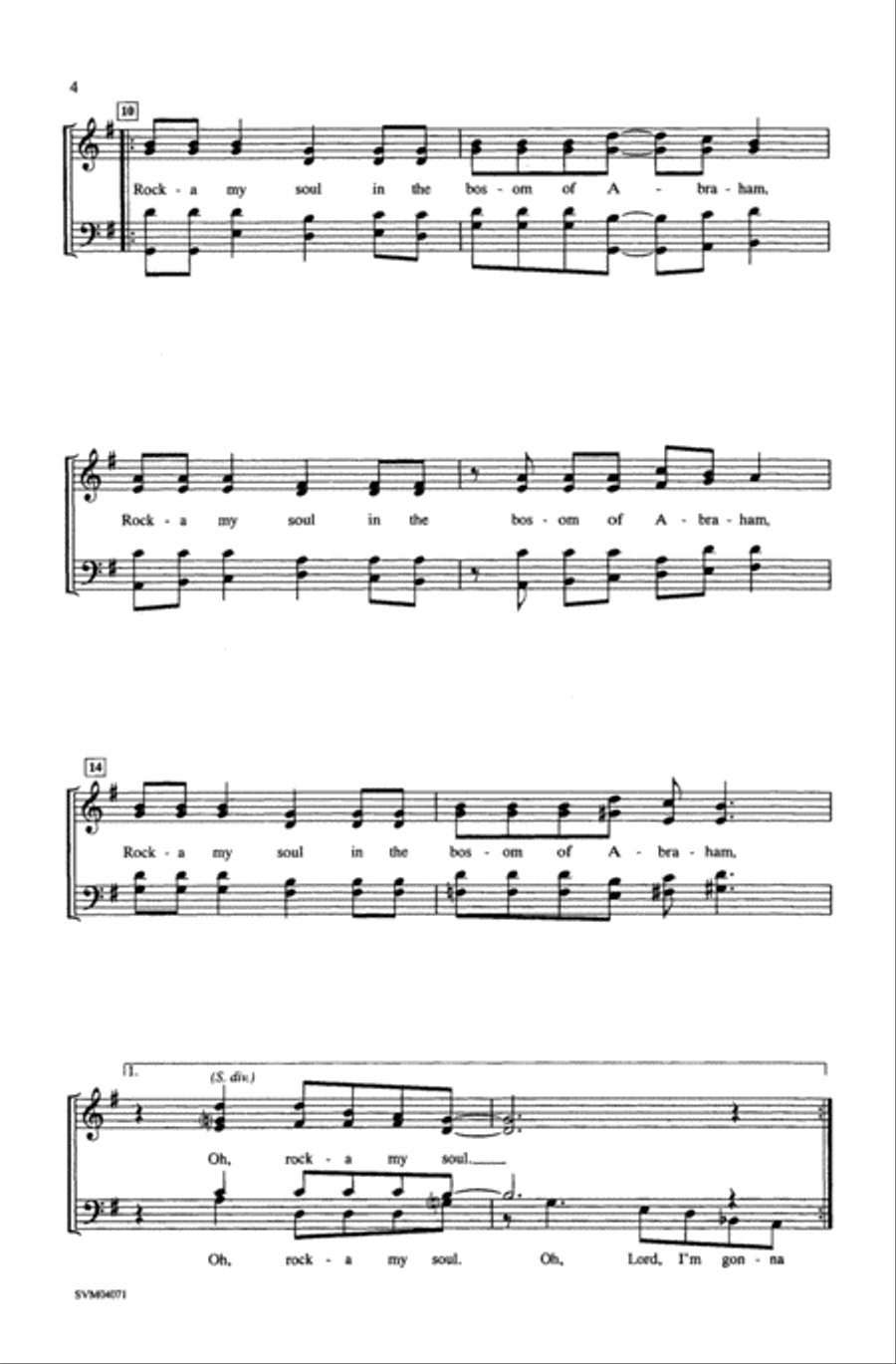 Rock-a My Soul 4-Part scores gallery preview page 3