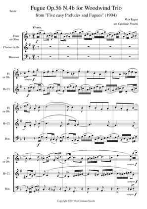 Fugue Op.56 N.4b for Woodwind Trio