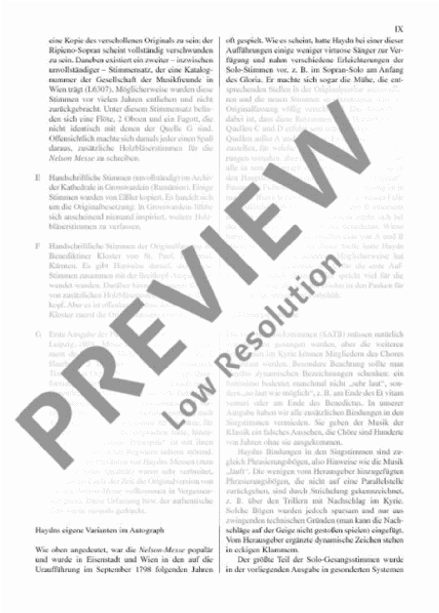 Missa in Angustiis D minor 4-Part scores gallery preview page 10