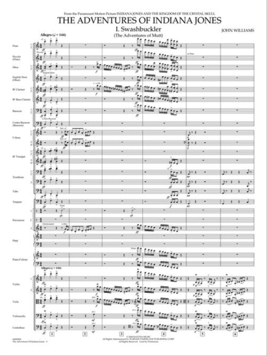 The Adventures of Indiana Jones Full Orchestra scores gallery preview page 4