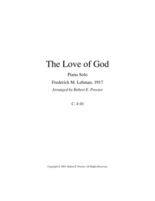 The Love of God - Piano Solo