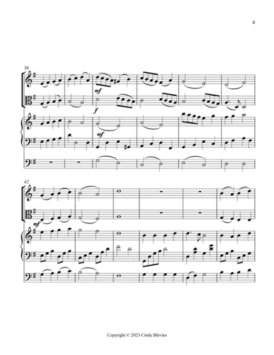 Angels We Have Heard On High, for Violin, Viola, Cello and Piano image number null
