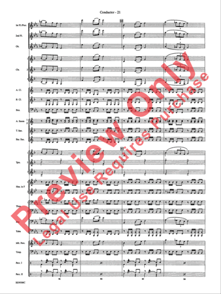 Procession of the Sardar (from Caucasian Sketches) Concert Band scores gallery preview page 24