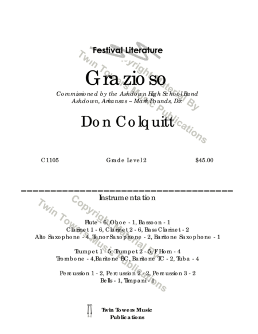 Grazioso Concert Band scores gallery preview page 2